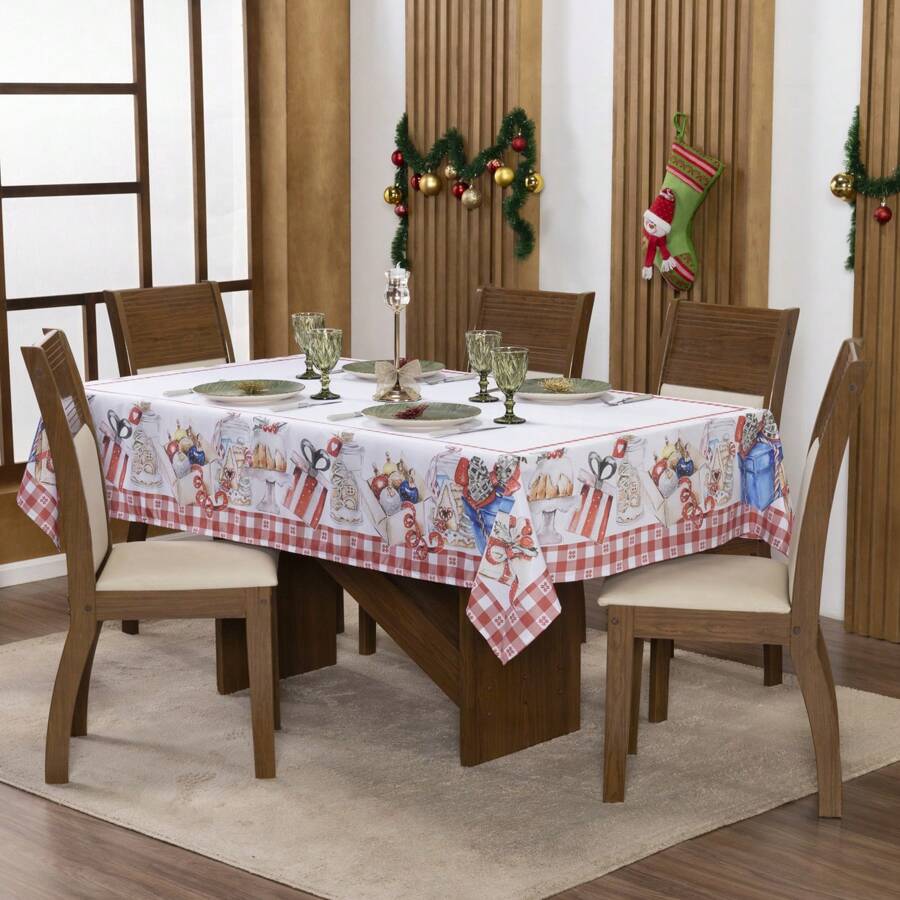 Christmas Tablecloth 2.20 X 1.50 For 6 Places (Decoration, Kitchen, Table Setting, Christmas Decorations) - 聖誕禮物 - 查看 1
