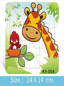 9 Stücke aus dickem Puzzle-Schaumstoff-Material mit Flachmuster von Koala/Giraffe/Krokodil, lustiges Cartoon-Tiermuster, Kinderspiel-Lernspiel-Geschenk zur Bildung