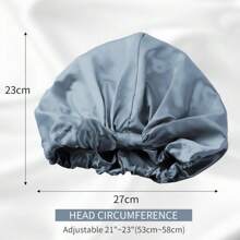 Townssilk 100% Mulberry Silk Women Night Cap, 16Momme Sleep Cap Silk Shower Cap Good For Hair, Protects Hair, Silk Night Cap, Popular - 灰藍色 - 查看 3