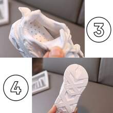 Zapatos de bebé con luz LED,Diseño de malla, transpirable y antideslizante,  con suela blanda,aptos para niños y niñas de 2 a 5 años. - Rosa - Ver 8