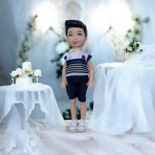 1 peça/2 peças de mini boneca de casal de 14 cm/5,5", acompanha roupas e sapatos de boneca, fantasia de festa para adultos, acessórios para boneca, presente de aniversário, Dia das Mães, presente de Natal, ótimo como lembrancinha de casamento. (Observação: o padrão de algumas roupas pode ser enviado aleatoriamente, mas o estilo é o mesmo.)