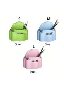 1 件山形桌面文具收纳盒，多功能笔筒，学生笔架，办公室收纳盒 - 彩色 - 查看 4