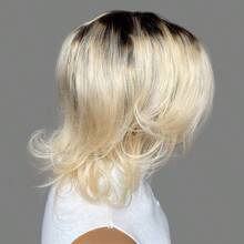 Peluca de cabello humano de 12 pulgadas con ondas cortas, sin encaje frontal, con flecos, corte pixie, color 1B/613 para mujeres, fabricada a máquina