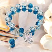 1 件女士甜美穆拉诺玻璃珠手链，泡泡珠装饰多功能手链，独特设计 - 彩色 - 查看 10