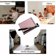 Vmingo Guillotina Metal Pisapapeles Cortador Afilado Carta Papel Foto Tarjeta A4 - Rosa - Ver 5