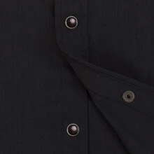 Men's Western Cowboy Pearl Snap Button Up Casual Short Sleeve Two Pockets Work Shirts - màu đen - Xem 5