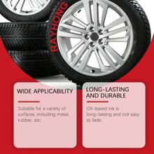 Multi-Color Permanent Tire Paint Marker Pens For Creative DIY Car Art, Long-Lasting And Smudge-Proof - one-size - View 3