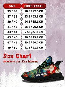 Men's Christmas Custom Name Sneakers, Christmas Gift Designed Name Customization Lightweight Comfortable Soft Bottom Sneakers For Men, Gym Training Breathable Tennis Shoes Christmas Gift For Mom/Dad/Her/Him/Girlfriend/Boyfriend/Wife/Husband/Friend - Black - View 6