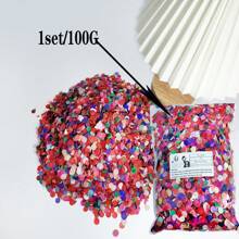 1 套/1 件 100g 多色五彩纸屑 PET 纸亮片、派对用品、新奇派对礼花，适用于庆祝、周年纪念、婚礼、新年、毕业典礼、生日派对和其他狂欢节 - 多種色彩規格 - 查看 5