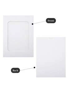 21 pièces/set - Cadres photo en papier colorés, pinces photo en papier couronnes. Cadres photo suspendus en papier kraft, convient pour photos de 4x6 pouces. Fournitures d'Halloween, décoration d'Halloween, décoration de Noël - Blanc - Voir 8