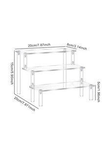 1PC化妆品护肤品展示架透明多层手摇盲盒阶梯式收纳货架储物展示架口红香水收纳展示架 - 彩色 - 查看 16