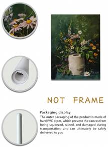 1/2 件帆布印刷画、现代创意艺术、卫生纸和马桶、鲜花包裹、抽象艺术风格、有趣的新年礼物、房间装饰用品、无框墙面艺术海报、客厅沙发背景装饰、门厅走廊装饰、家居装饰、卧室装饰、浴室装饰、装饰室、办公室装饰、学校装饰、艺术礼品、PVC 硬管安全包装 - 彩色 - 查看 5