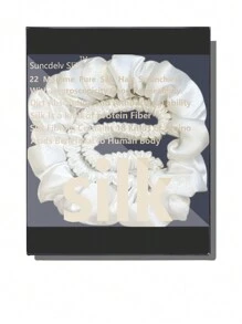 Conjunto com 2 unidades de elásticos de cabelo 100% seda natural, cor sólida, alta qualidade, scrunchies femininos, seda 6A, acessórios para cabelo (22 momme), elásticos de cabelo para rabo de cavalo. - Multicolorido - Ver 17