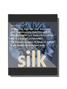 Conjunto com 2 unidades de elásticos de cabelo 100% seda natural, cor sólida, alta qualidade, scrunchies femininos, seda 6A, acessórios para cabelo (22 momme), elásticos de cabelo para rabo de cavalo. - Multicolorido - Ver 12