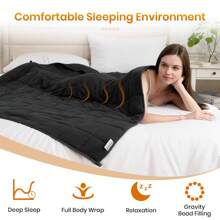 Good Nite Couverture Pondérée Anti-Stress pour Adulte Couverture Lestée Gravité Lourde Apaisante Sensorielle et Douce Couverture Rafraîchissante Taille Queen Couverture Relaxante à Pression Profonde pour le Sommeil 1 Pièce