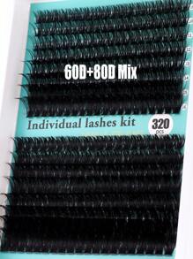 320 Cụm D Curl Lông Mi Riêng Lẻ Chiều Dài Hỗn Hợp 9-16mm, Tự Làm Tại Nhà Mi Giả Nối Dài Hàng Ngày, Mềm Mại Và Tự Nhiên, Đen Dày 30D 40D 50D 60D 80D 100D, Dễ Sử Dụng, Mi Phân Đoạn Làm To Mắt Bạn - D - Xem 6