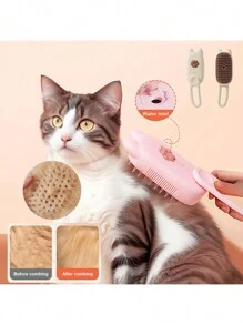 1 chiếc lược phun hơi nước cho thú cưng, chải lông hơi nước, chải lông cho chó mèo, lược chải lông hơi nước, mát-xa, làm đẹp, 3 trong 1, dụng cụ chải lông, phụ kiện cho thú cưng - Nhiều màu - Xem 11