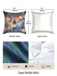 4pcs New Ramadan Series Design Polyester Plush Pillow Cover Sofa Cushion Cover