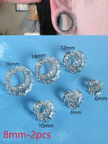 2 件装空心耳塞，适用于男女双喇叭形无螺丝耳环，黄铜花形耳塞，耳塞尺寸 00G 0G 2G 情人节、妈妈、母亲、母亲节、礼物 - ear tunnels - 查看 22