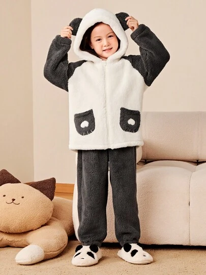  Mini Bala 男女童双面抓绒家居睡衣套装，宝宝保暖冬季系列
