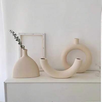 1 件塑料花瓶装饰品客厅入口电视餐厅台面，插花装置艺术装饰，圣诞节万圣节派对装饰用品，母亲节开斋节礼物