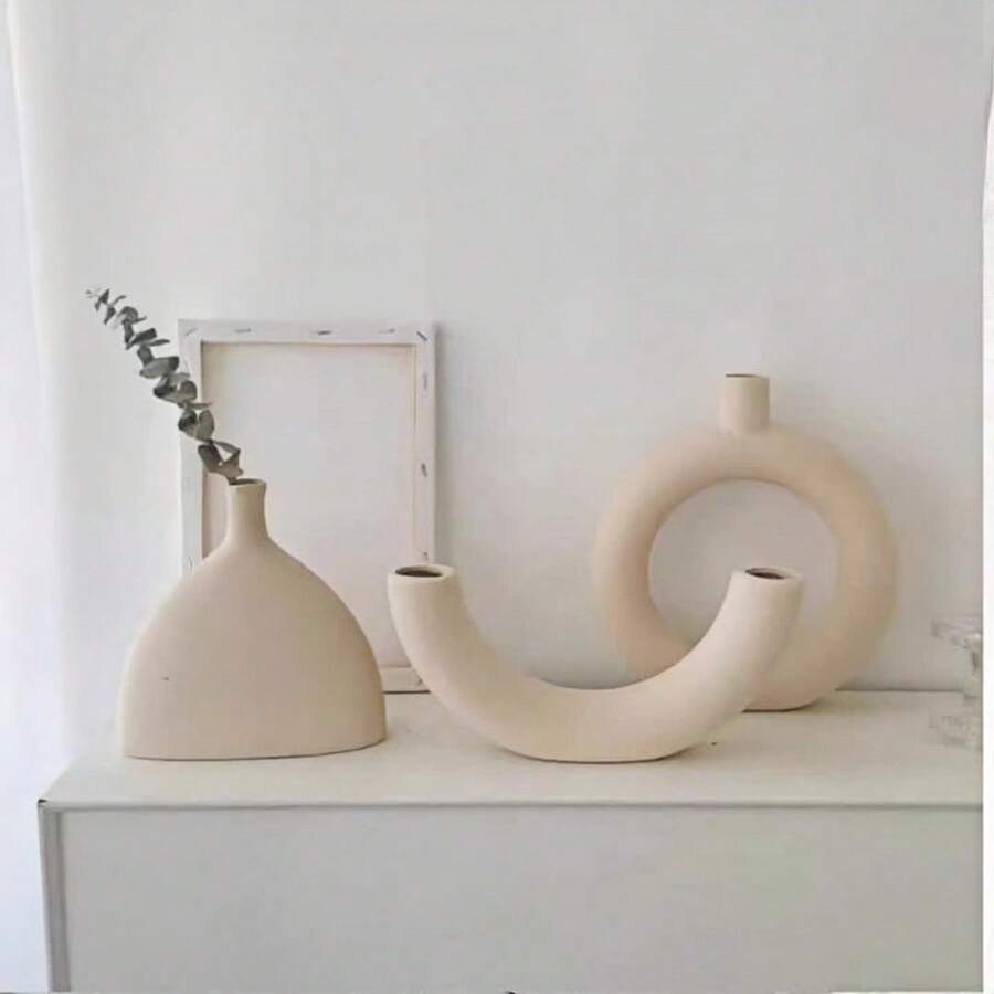 1 件塑料花瓶装饰品客厅入口电视餐厅台面，插花装置艺术装饰，圣诞节万圣节派对装饰用品，母亲节开斋节礼物