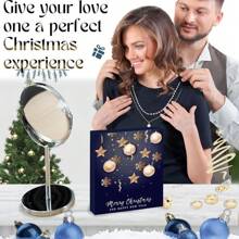 Calendario de Adviento Joyas 2024 Navidad 24 Días Cuenta Regresiva para Navidad 24 Sorpresas Joyería Mujer Pulsera Pendientes Collar Anillo para Mujer Esposa Madre Novia - Rojo - Ver 2
