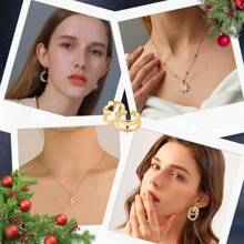 Calendario de Adviento Joyas 2024 Navidad 24 Días Cuenta Regresiva para Navidad 24 Sorpresas Joyería Mujer Pulsera Pendientes Collar Anillo para Mujer Esposa Madre Novia - Rojo - Ver 6