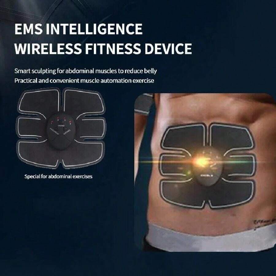 JOYTOUR Ems Allenatore Addominali Elettrostimolatore: 8 Modalità E 15 Intensità, 10 Gel Inclusi