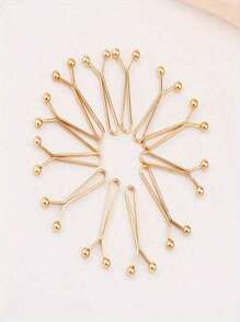 12pcs/Pack Retro Manganese Steel Hijab Clips & Pins, As-Salamu Alaikum, For Daily Wear