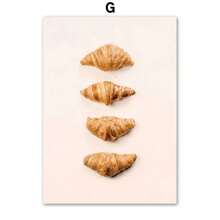 1pc Bánh Macaron Hạt Cà Phê Tranh Canvas Croissan Poster & Tranh In Bắc Âu Treo Tường Trang Trí Cửa Hàng Tráng Miệng Nhà Bếp Không Có Khung - Nhiều màu - Xem 8