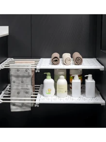 1pc Closet Divider, Space Saving Adjustable Closet Organizer - Easy To Install Retractable Shelves, Multiple Sizes, Adjustable Closet Divider, Retractable Closet Storage Shelf, Dorm Room Storage Divider, No Drilling Installation, For Closet And Storage Expansion,