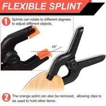 12pcs Spring Clips, 2" Small Backdrop Clips, Heavy Duty Plastic Clamps, Craft Spring Clips, Background Stand, For Woodworking, Photography Studio, Tools For Men