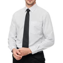 Men's Slim Luxury Executive Stylish Dress Shirt In Italian Pattern - trắng - Xem 2