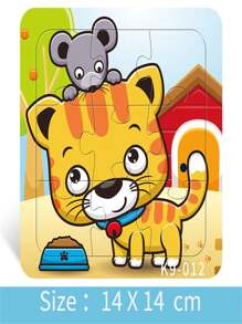 1 Set mit 9 Stücke dickem Schaum Wal, Katze, Schildkröte, Astronaut geformte Puzzles, Bildungsgeschenke für Kinder, Weihnachtsgeschenk