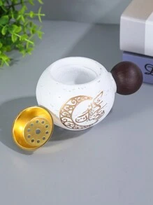 1pc New Double Ball Heat-Resistant Resin Incense Burner, Suitable For Home Decor, Office, Festivals, Yoga Studios, Can Be Used As Festival Gifts, Festival Decorations Gifts, Festival Decorations Decorations, Living Room Accessories Birthday Graduation E-I-D