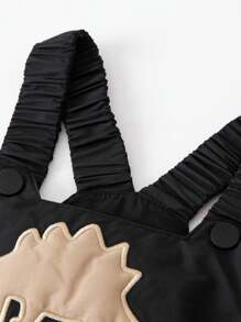 mini bala Boys' & Girls' Warm Down Overalls 2024 Fall/Winter Collection - Black - View 6