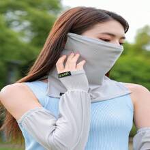 1 件女式轻质冰丝透气面罩颈套，适合夏季户外、休闲、旅行 - 多色 - 查看 11