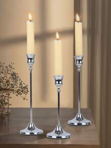 2 szt./3 szt. Świecznik, Retro Długi Świecznik, Do Centralnej Części, Rekwizyty Do Zdjęć Na Kolacji Przy Świecach, Dekoracja Na Rocznicę Ślubu, Urodziny, Randka, Atmosfera Dekoracji, Stół Salon Wystrój Domu