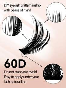 4D 80 chiếc lông mi giả C Curl 0,07mm dài hỗn hợp, lông mi cong mềm mại giúp mắt to tự nhiên, thích hợp sử dụng ở nhà hoặc ngoài trời, tiệc tùng và trang điểm - màu đen - Xem 9