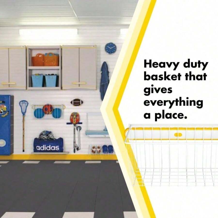 Garage Organizer Wall Mount Extra Large Steel Storage Hanging Basket