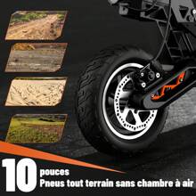 TODIMART S9 Electric Scooter For Adults, 800W Brushless Motor, 48V 18.2Ah Battery, Maximum Range Of 65-80km, 10-Inch Off-Road Tires, Handles 25° Inclines, And Can Be Folded And Stored With A Maximum Load Of 130kg - 黑色 - 查看 4