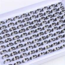 10/20pcs Minimalist Style Rings, Made Of Stainless Steel, Suitable For Daily Wear And Party Accessories, Unisex - Multicolor - View 12