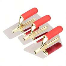 Professional Stainless Steel Putty Knife Set With Red Rubber Handle, Art Paint, Coating, Construction Decoration Tools