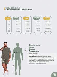 Men's Summer Sweatshirt Set, T-Shirt And Shorts - 深灰色 - 查看 6