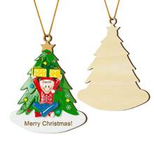 Tên tùy chỉnh Đồ trang trí treo bằng gỗ, thích hợp cho trang trí cây thông Noel và trang trí mặt dây chuyền xe hơi - Nhiều màu - Xem 7