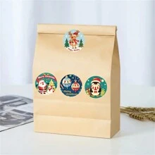 500 piezas, Pegatinas Navideñas, Etiquetas de sellos con temática navideña para manualidades, regalos, paquetes, sobres, papelería y decoración