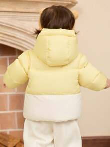 Balabala Baby Down Jacket Fashionable Colorblock Short Winter 2024 Outerwear