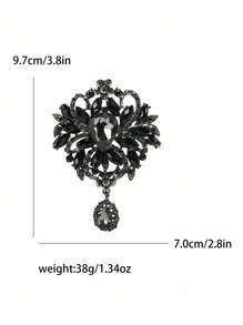 Trâm cài pha lê phong cách cung điện cho phụ nữ tiệc tùng váy Pin Pin - thủy tinh pha lê - Xem 10