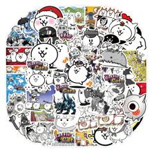50Pcs Battle Cats Adesivos, Battle Cats Adesivos de Vinil para Laptop Garrafa de Água Pára-choques Bagagem Computador Skate. Presente Para Adultos Crianças Meninas Adolescentes - Multicolorido - Ver 1